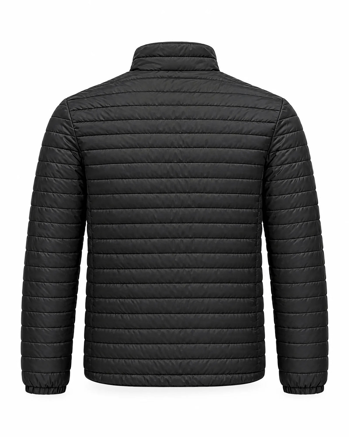 Basecamp heated jacket, back view on white